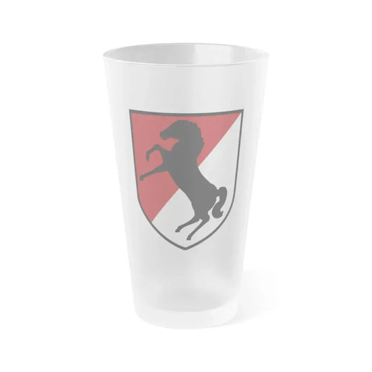 11th Armored Cavalry Regiment (U.S. Army) Frosted Pint Glass 16oz Default Title - Go Mug Yourself