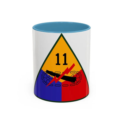 11th Armored Division (U.S. Army) Accent Coffee Mug-11oz-Light Blue-Go Mug Yourself