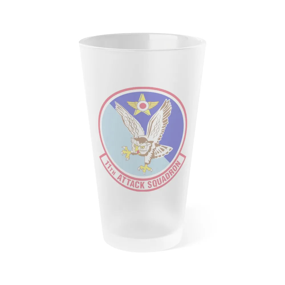 11th Attack Squadron (U.S. Air Force) Frosted Pint Glass 16oz-16oz-Frosted-Go Mug Yourself