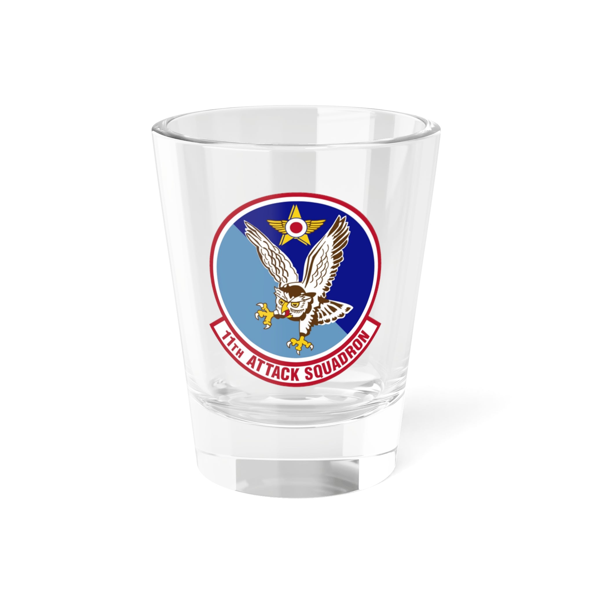 11th Attack Squadron (U.S. Air Force) Shot Glass 1.5oz-1.5oz-Go Mug Yourself