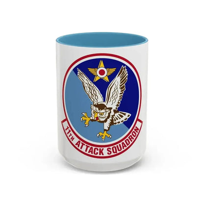 11th Attack Squadron (U.S. Air Force) Accent Coffee Mug 15oz Light Blue - Go Mug Yourself