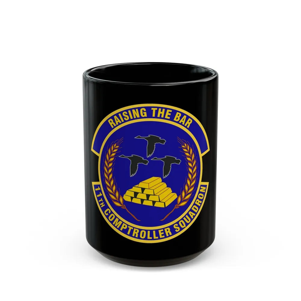 11th Comptroller Squadron (U.S. Air Force) Black Coffee Mug-15oz-Go Mug Yourself