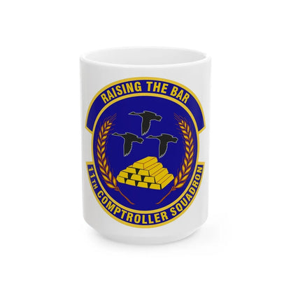 11th Comptroller Squadron (U.S. Air Force) White Coffee Mug-15oz-Go Mug Yourself