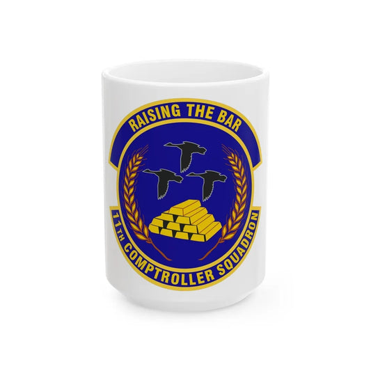 11th Comptroller Squadron (U.S. Air Force) White Coffee Mug-15oz-Go Mug Yourself