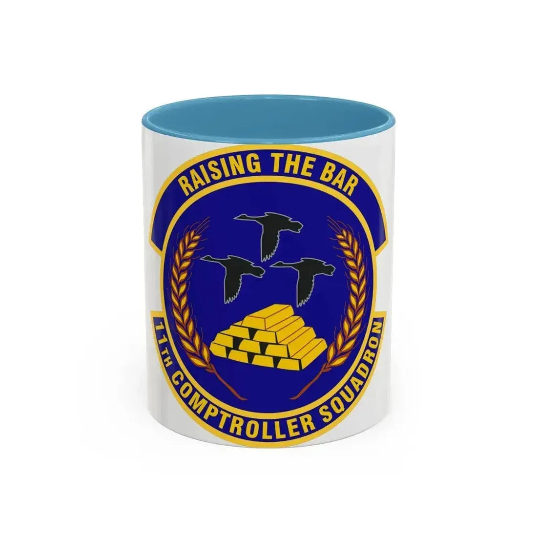 11th Comptroller Squadron (U.S. Air Force) Accent Coffee Mug 11oz Light Blue - Go Mug Yourself