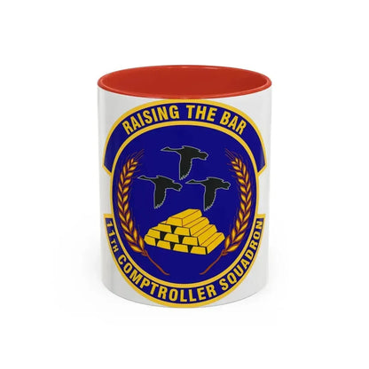 11th Comptroller Squadron (U.S. Air Force) Accent Coffee Mug 11oz Red - Go Mug Yourself