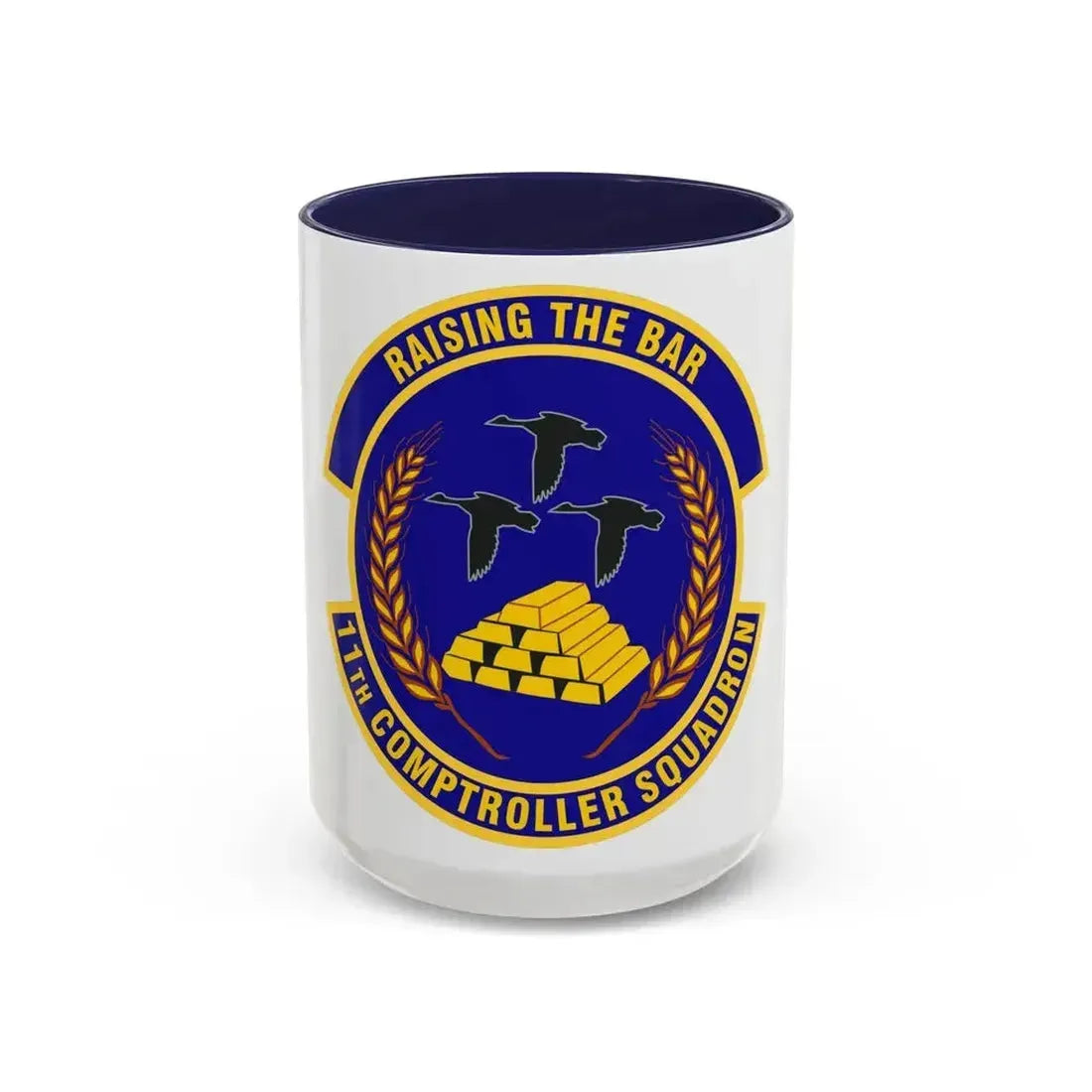 11th Comptroller Squadron (U.S. Air Force) Accent Coffee Mug 15oz Navy - Go Mug Yourself
