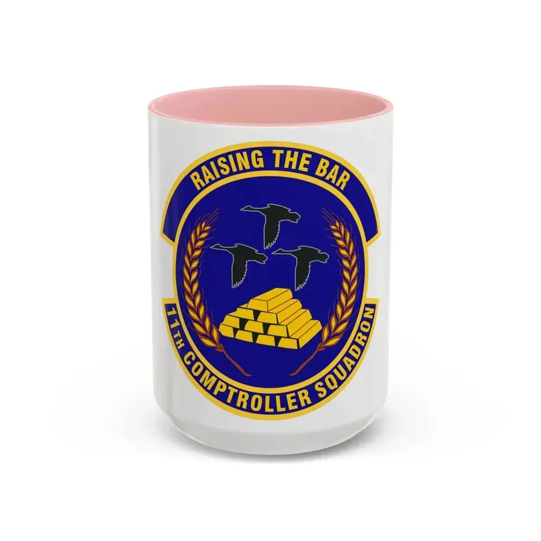 11th Comptroller Squadron (U.S. Air Force) Accent Coffee Mug 15oz Pink - Go Mug Yourself