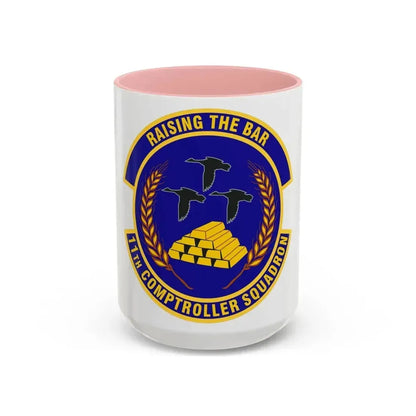 11th Comptroller Squadron (U.S. Air Force) Accent Coffee Mug 15oz Pink - Go Mug Yourself