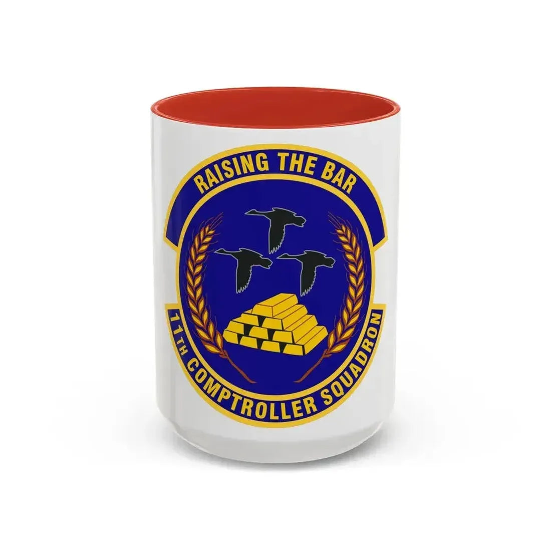 11th Comptroller Squadron (U.S. Air Force) Accent Coffee Mug 15oz Red - Go Mug Yourself