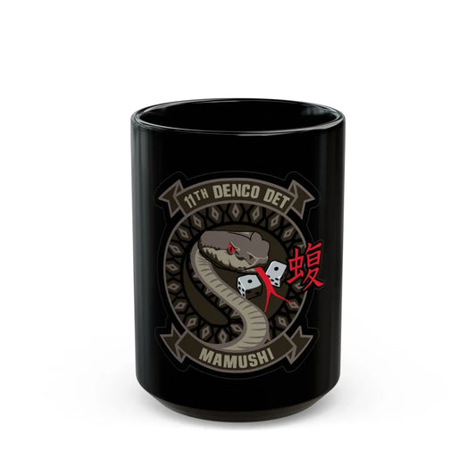 11th DENCO DET Mamushi (U.S. Navy) Black Coffee Mug-15oz-Go Mug Yourself