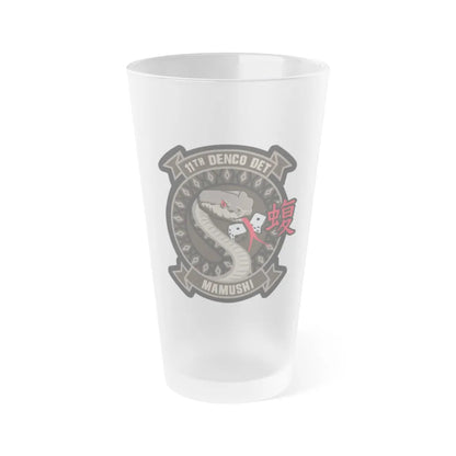 11th DENCO DET Mamushi (U.S. Navy) Frosted Pint Glass 16oz-Go Mug Yourself