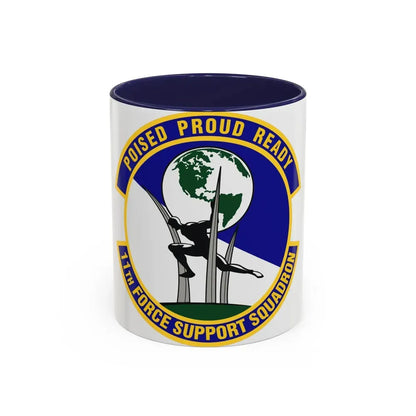 11th Force Support Squadron (U.S. Air Force) Accent Coffee Mug 11oz Navy - Go Mug Yourself
