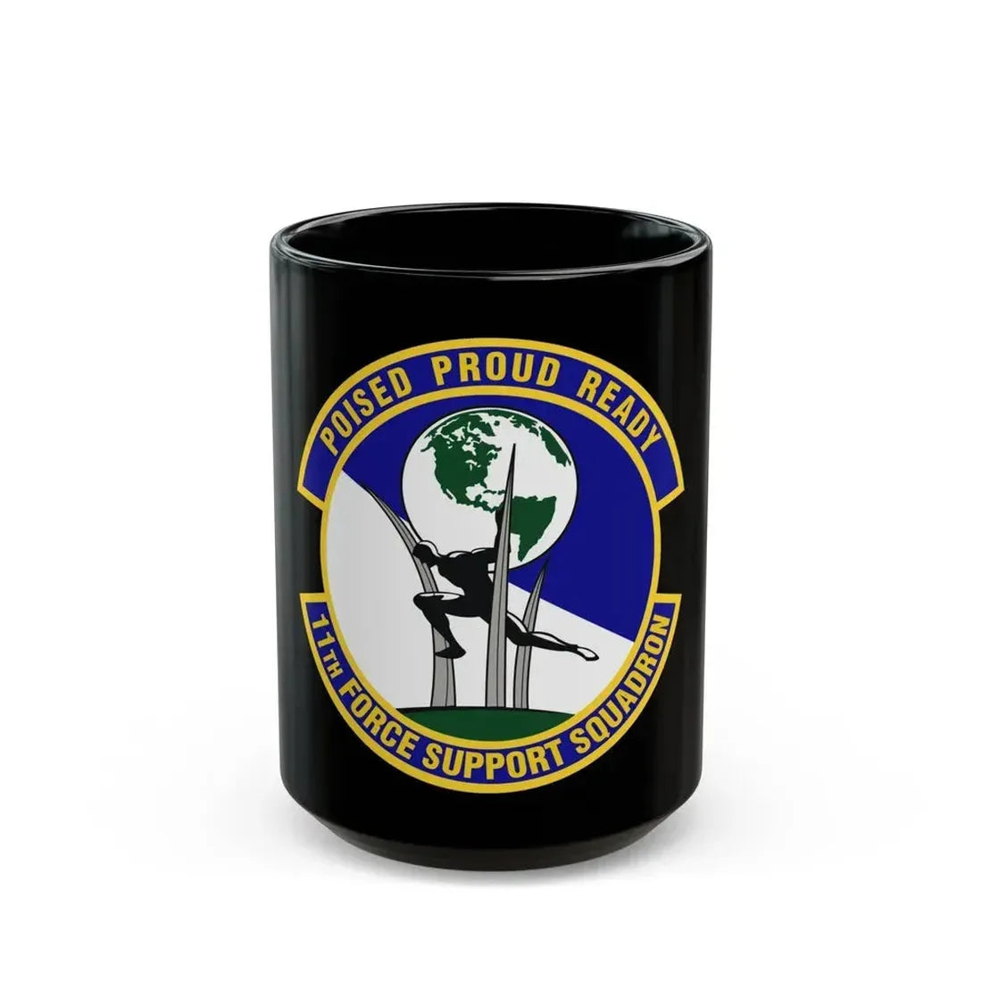 11th Force Support Squadron (U.S. Air Force) Black Coffee Mug 15oz - Go Mug Yourself
