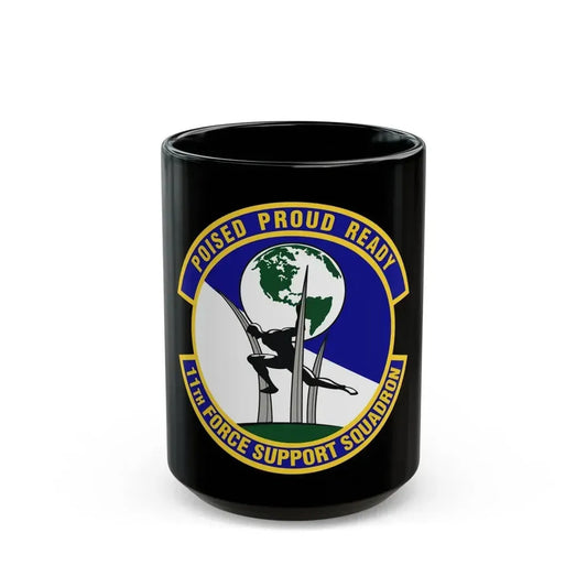 11th Force Support Squadron (U.S. Air Force) Black Coffee Mug 15oz - Go Mug Yourself