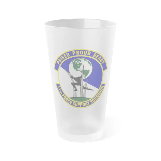 11th Force Support Squadron (U.S. Air Force) Frosted Pint Glass 16oz Default Title - Go Mug Yourself