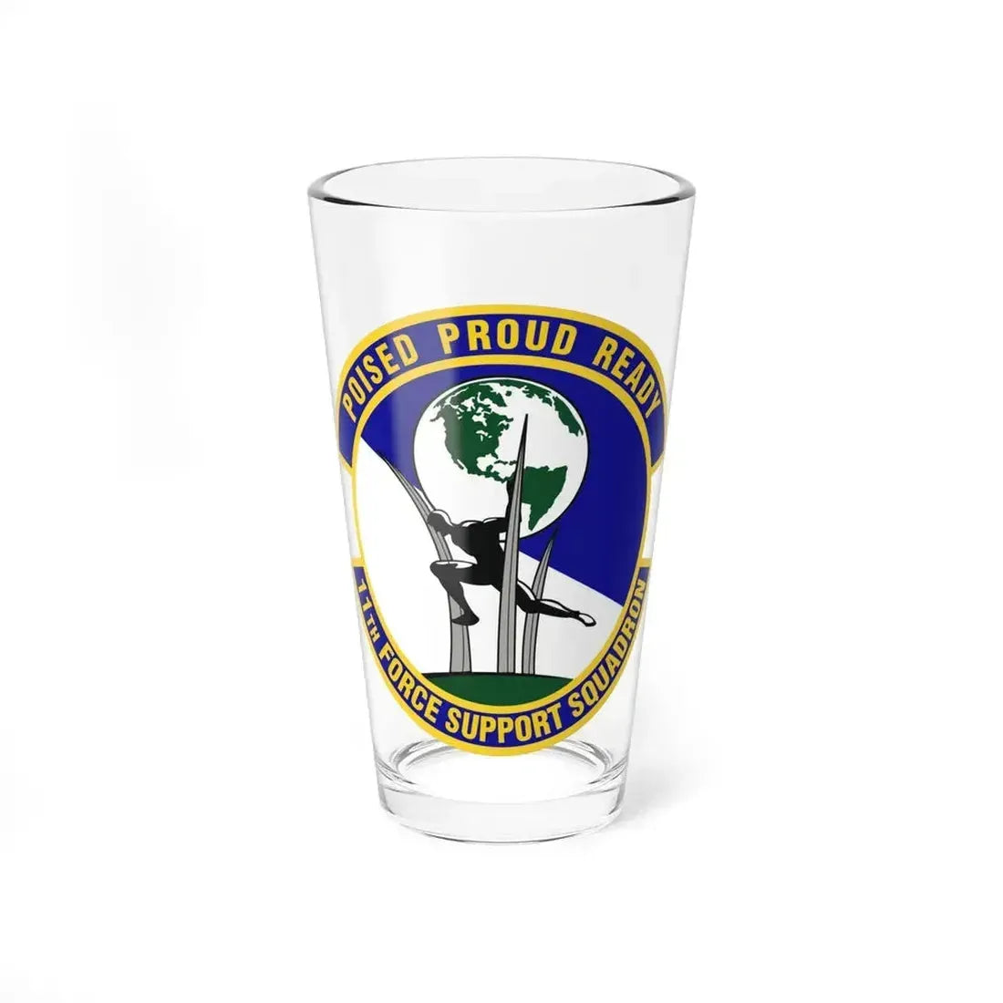 11th Force Support Squadron (U.S. Air Force) Pint Glass 16oz 16oz - Go Mug Yourself