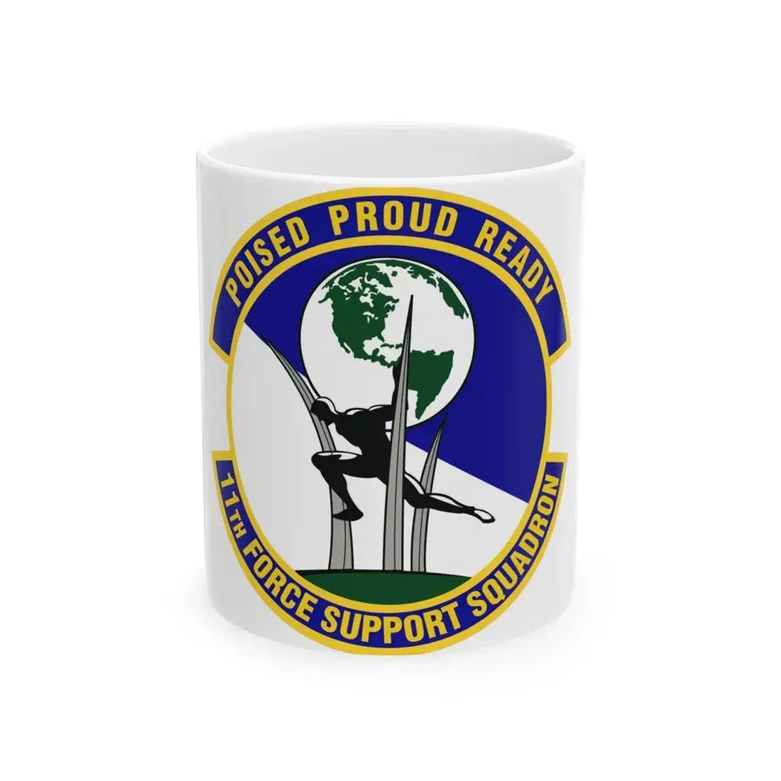 11th Force Support Squadron (U.S. Air Force) White Coffee Mug 11oz - Go Mug Yourself