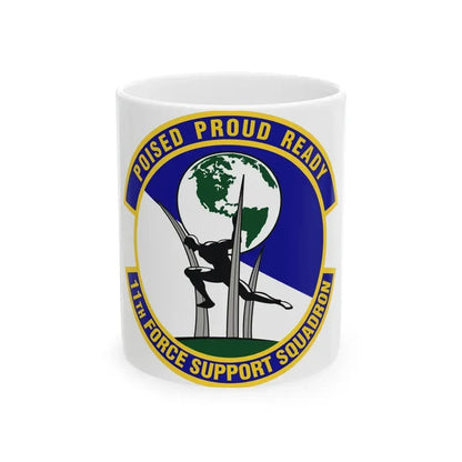 11th Force Support Squadron (U.S. Air Force) White Coffee Mug 11oz - Go Mug Yourself