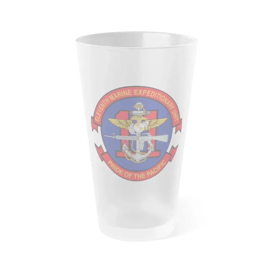11th MEU (USMC) Frosted Pint Glass 16oz Default Title - Go Mug Yourself