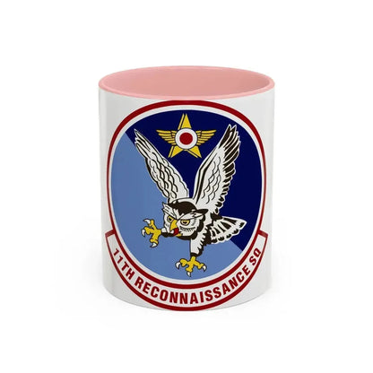 11th Reconnaissance Squadron (U.S. Air Force) Accent Coffee Mug 11oz Pink - Go Mug Yourself