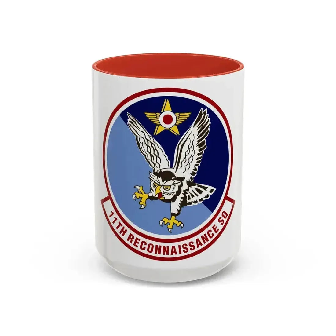 11th Reconnaissance Squadron (U.S. Air Force) Accent Coffee Mug 15oz Red - Go Mug Yourself