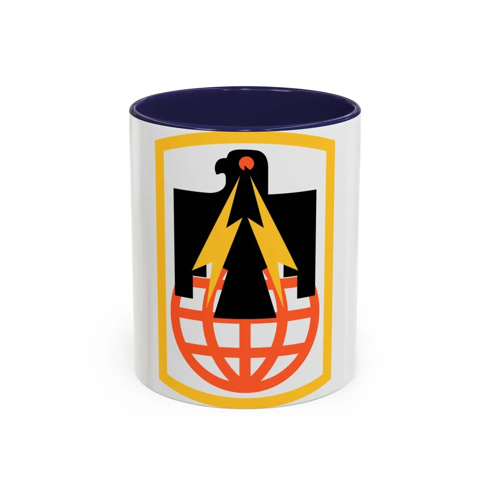 11th Signal Brigade (U.S. Army) Accent Coffee Mug-11oz-Navy-Go Mug Yourself