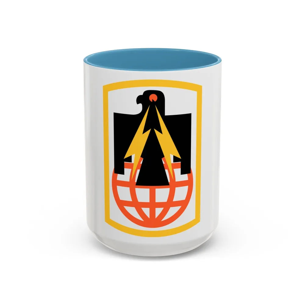 11th Signal Brigade (U.S. Army) Accent Coffee Mug-15oz-Light Blue-Go Mug Yourself