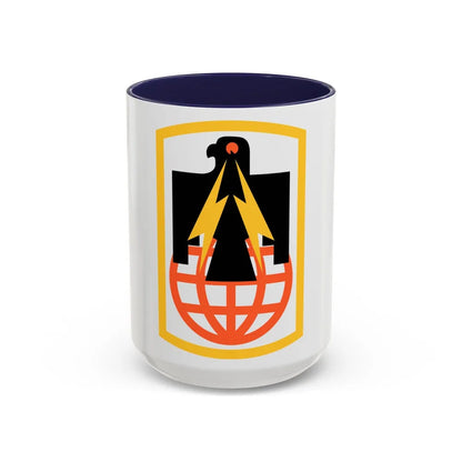 11th Signal Brigade (U.S. Army) Accent Coffee Mug-15oz-Navy-Go Mug Yourself