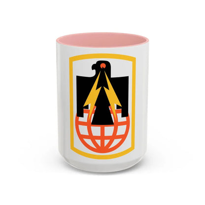 11th Signal Brigade (U.S. Army) Accent Coffee Mug-15oz-Pink-Go Mug Yourself