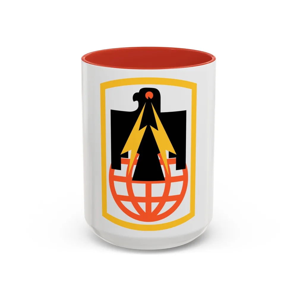 11th Signal Brigade (U.S. Army) Accent Coffee Mug-15oz-Red-Go Mug Yourself