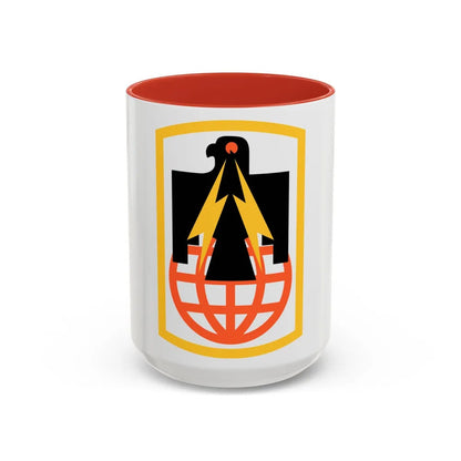 11th Signal Brigade (U.S. Army) Accent Coffee Mug-15oz-Red-Go Mug Yourself