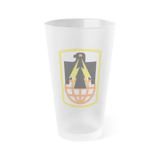 11th Signal Brigade (U.S. Army) Frosted Pint Glass 16oz-Go Mug Yourself