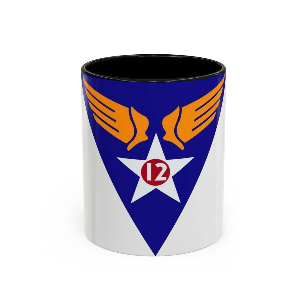 12 Air Force (U.S. Army) Accent Coffee Mug-11oz-Black-Go Mug Yourself