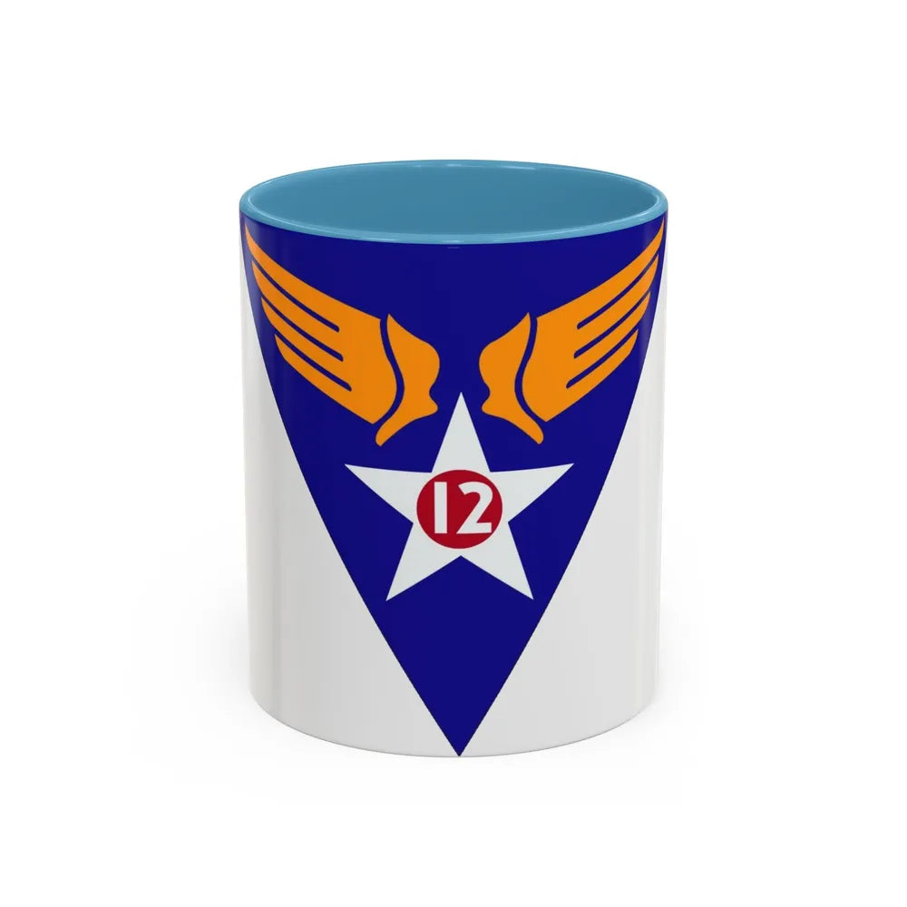 12 Air Force (U.S. Army) Accent Coffee Mug-11oz-Light Blue-Go Mug Yourself