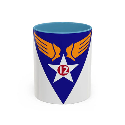 12 Air Force (U.S. Army) Accent Coffee Mug-11oz-Light Blue-Go Mug Yourself