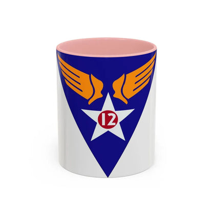 12 Air Force (U.S. Army) Accent Coffee Mug-11oz-Pink-Go Mug Yourself