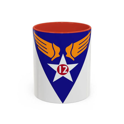 12 Air Force (U.S. Army) Accent Coffee Mug-11oz-Red-Go Mug Yourself