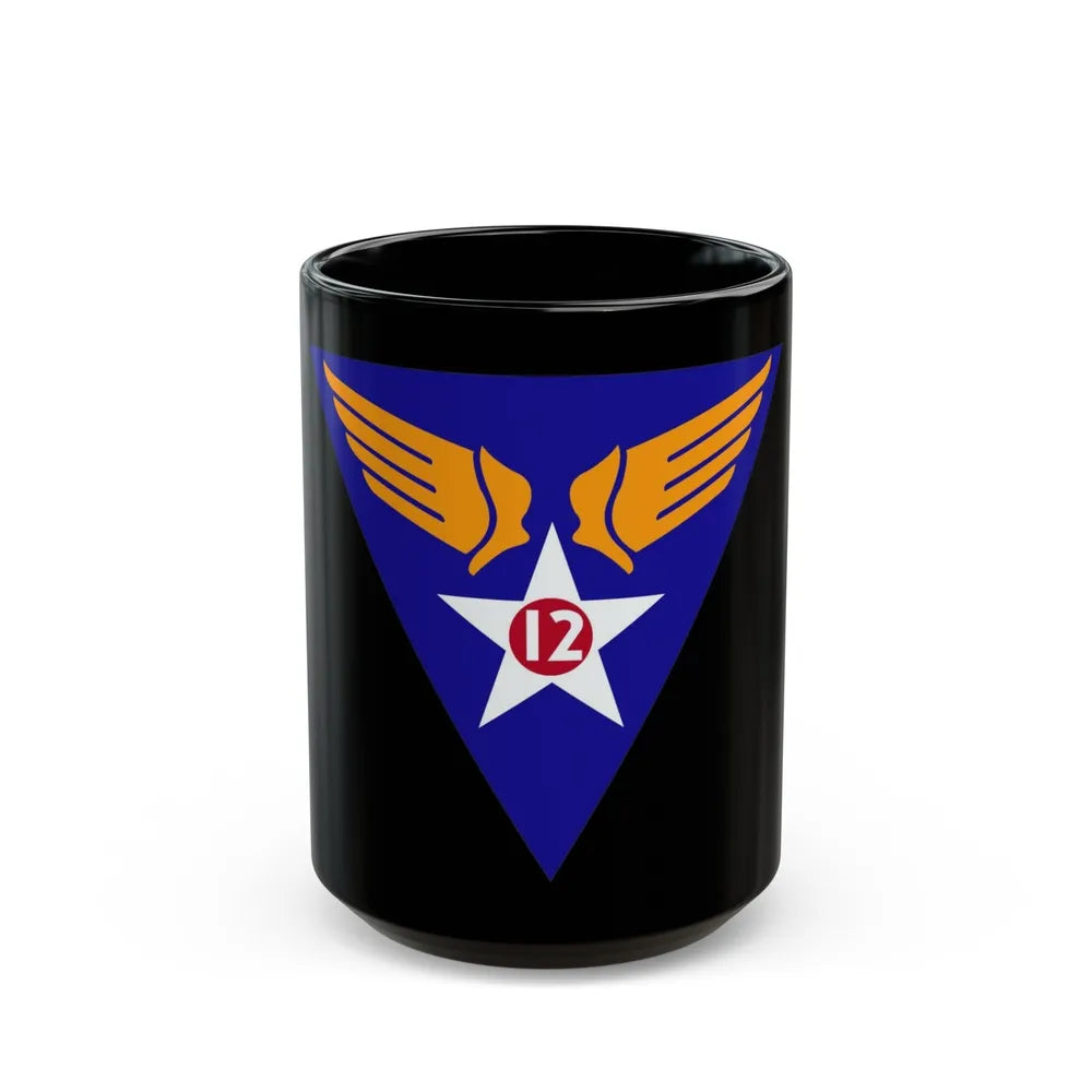 12 Air Force (U.S. Army) Black Coffee Mug-15oz-Go Mug Yourself