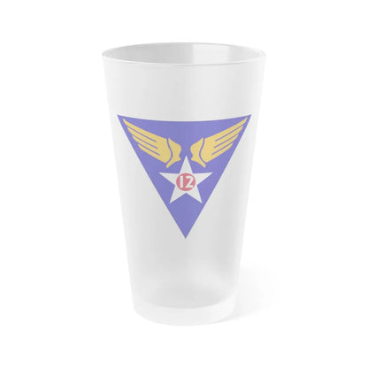 12 Air Force (U.S. Army) Frosted Pint Glass 16oz-Go Mug Yourself