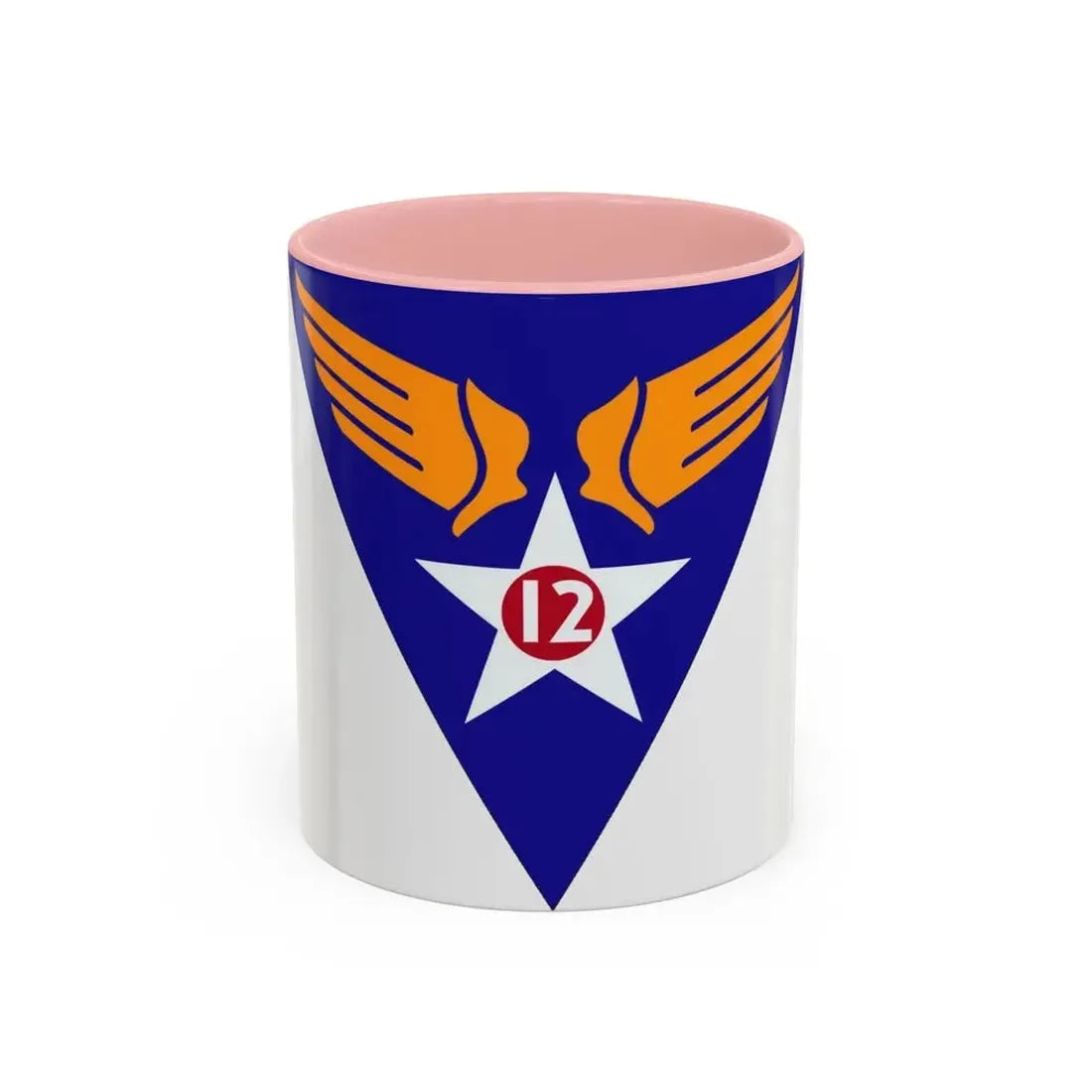 12 Air Force (U.S. Army) Accent Coffee Mug 11oz Pink - Go Mug Yourself