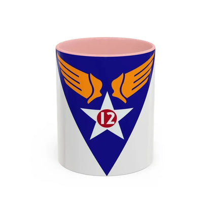 12 Air Force (U.S. Army) Accent Coffee Mug 11oz Pink - Go Mug Yourself