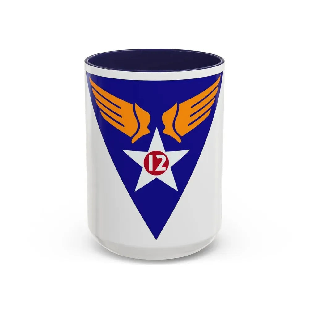 12 Air Force (U.S. Army) Accent Coffee Mug 15oz Navy - Go Mug Yourself