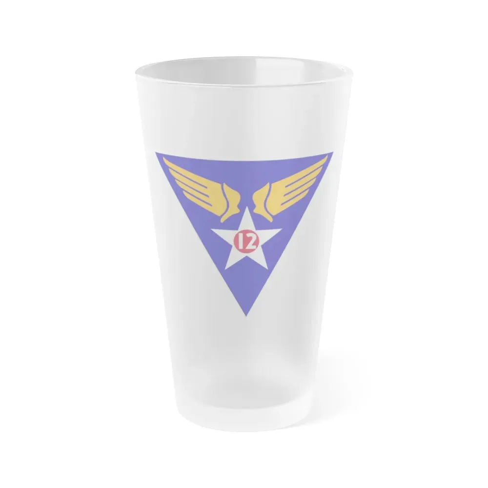 12 Air Force (U.S. Army) Frosted Pint Glass 16oz Default Title - Go Mug Yourself