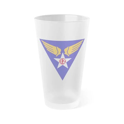 12 Air Force (U.S. Army) Frosted Pint Glass 16oz Default Title - Go Mug Yourself