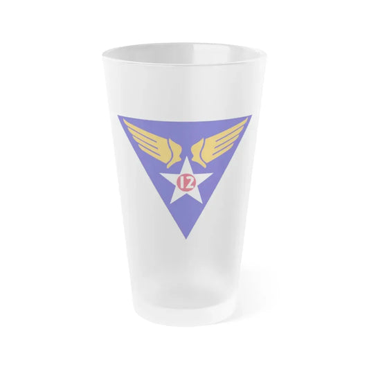 12 Air Force (U.S. Army) Frosted Pint Glass 16oz Default Title - Go Mug Yourself