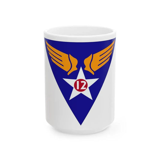 12 Air Force (U.S. Army) White Coffee Mug 15oz - Go Mug Yourself