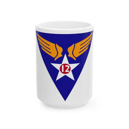 12 Air Force (U.S. Army) White Coffee Mug 15oz - Go Mug Yourself