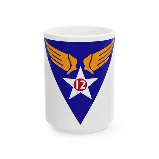 12 Air Force (U.S. Army) White Coffee Mug 15oz - Go Mug Yourself