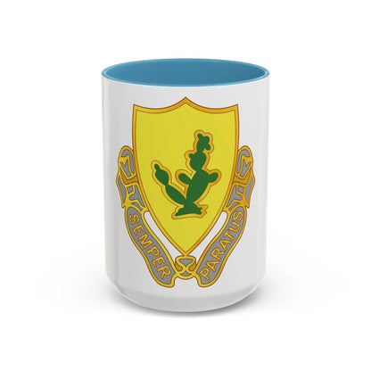 12 Cavalry Regiment (U.S. Army) Accent Coffee Mug-15oz-Light Blue-Go Mug Yourself